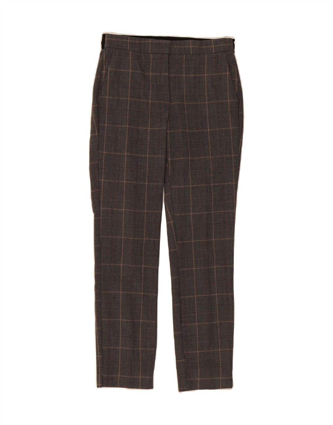 ZARA Womens Slim Chino Trousers Small W26 L27 Grey Check Vintage Zara and Second-Hand Zara from Messina Hembry 