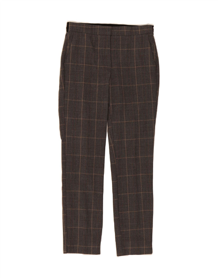 ZARA Womens Slim Chino Trousers Small W26 L27 Grey Check Vintage Zara and Second-Hand Zara from Messina Hembry 