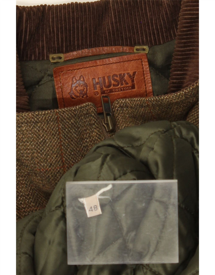HUSKY Pardesiu pentru bărbați IT 48 Medium Brown Herringbone
