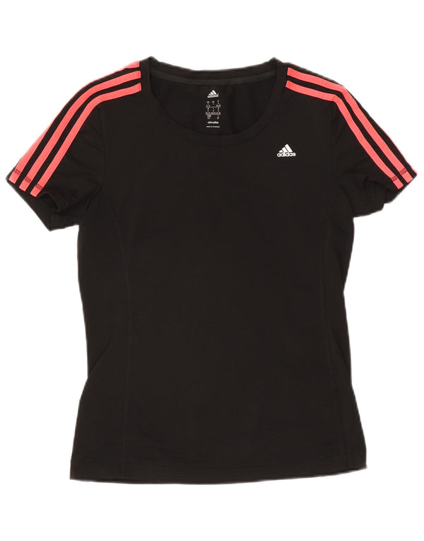 Tricou Adidas Climalite pentru femei Top UK 8/10 Small Negru Poliester