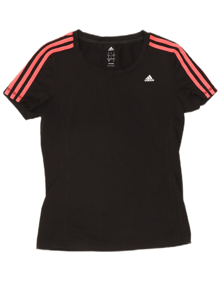 Tricou Adidas Climalite pentru femei Top UK 8/10 Small Negru Poliester