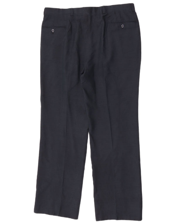 Pantaloni drepți vintage pentru bărbați L34 L32 bleumarin