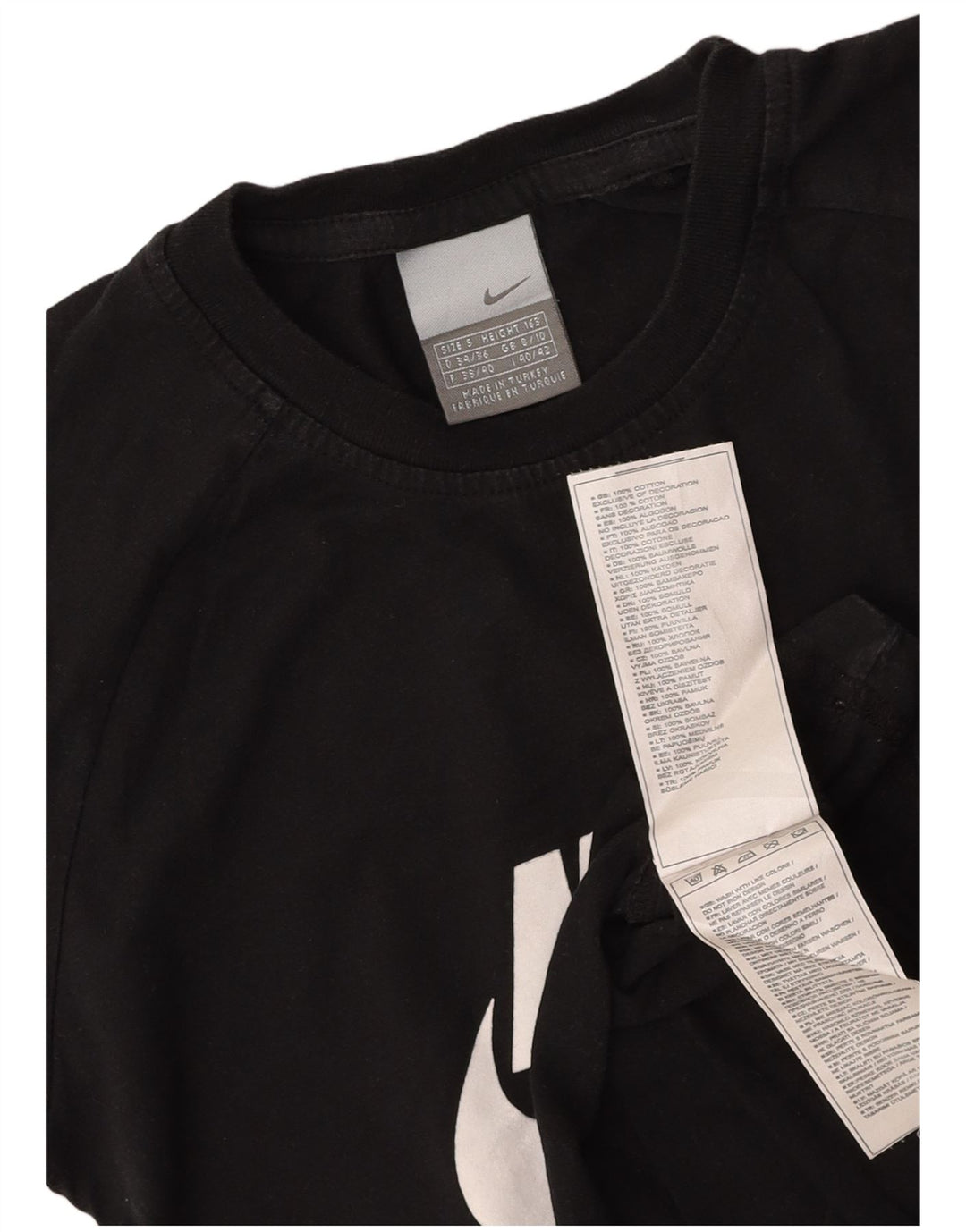 Tricou grafic pentru femei NIKE Top UK 8/10 Small Black Bumbac
