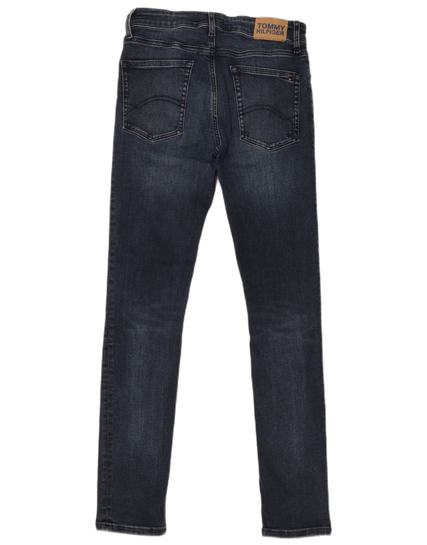 TOMMY HILFIGER Blugi skinny pentru fete 13-14 ani W28 L29 bleumarin bumbac