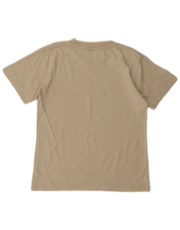 Champion Boys Graphic T-Shirt Top 9-10 Years Beige Cotton