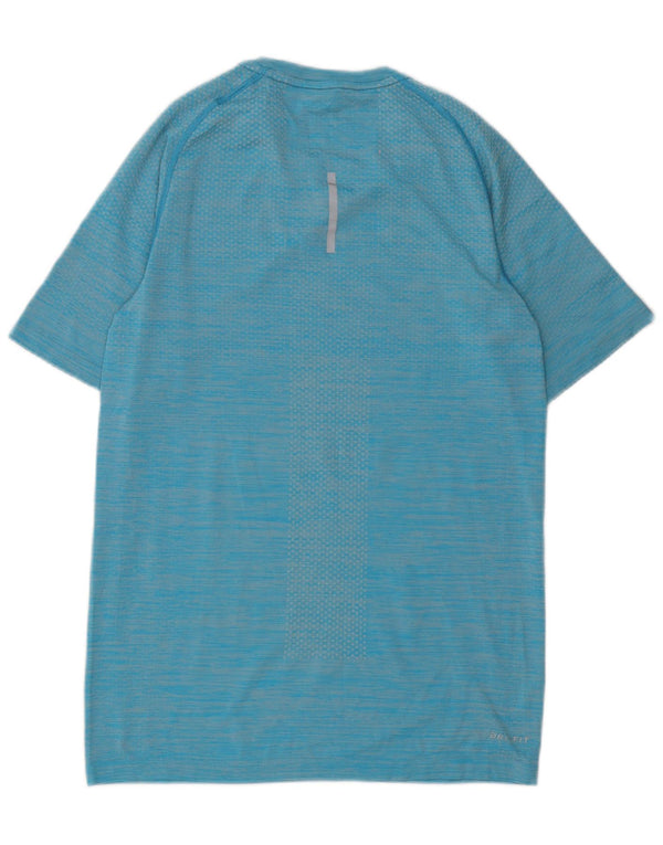Tricou Nike pentru bărbați Dri Fit Top mic, albastru, nailon cu dungi