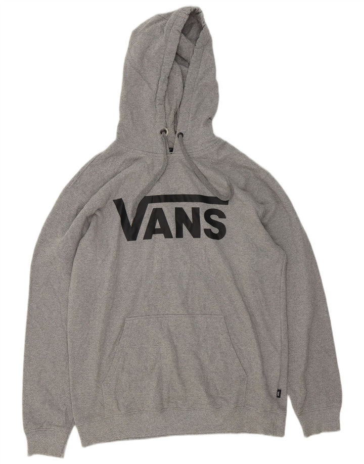 Pulover cu glugă grafic pentru bărbați Vans, mare, gri, bumbac