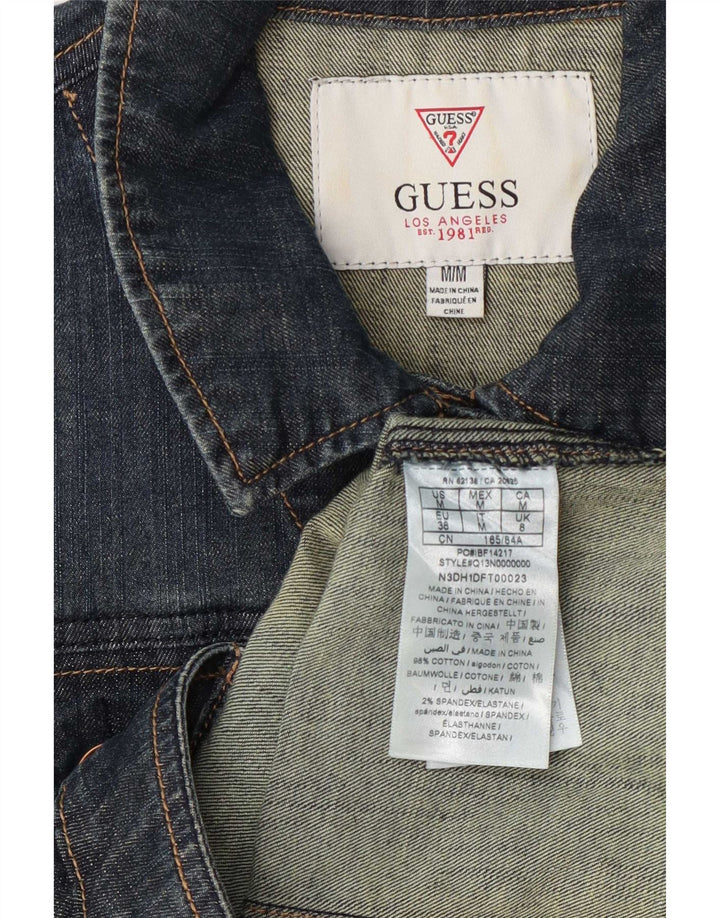Jachetă de blugi pentru femei Guess UK 8, bumbac, albastru bleumarin