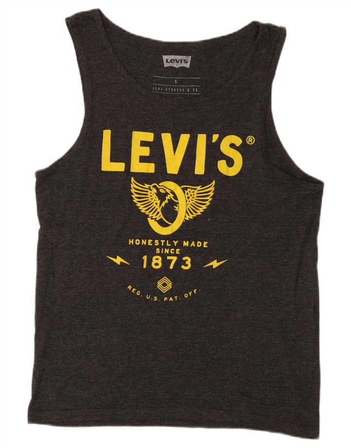 Bluză cu vestă grafică Levi's pentru bărbați, bumbac, gri mic