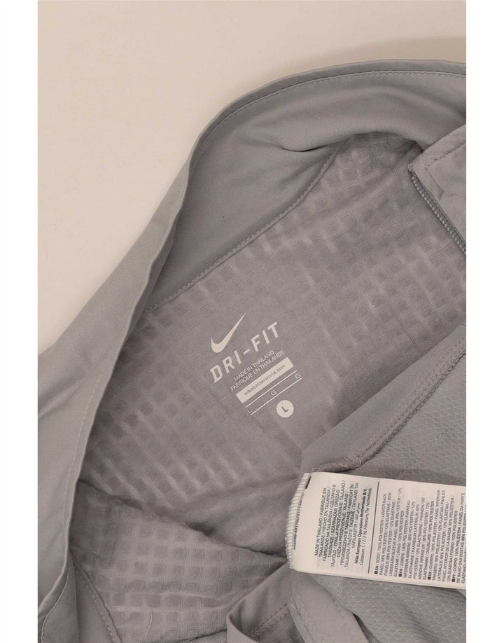 Jachetă de top pentru trening Nike Dri Fit pentru bărbați, mare, gri, poliester