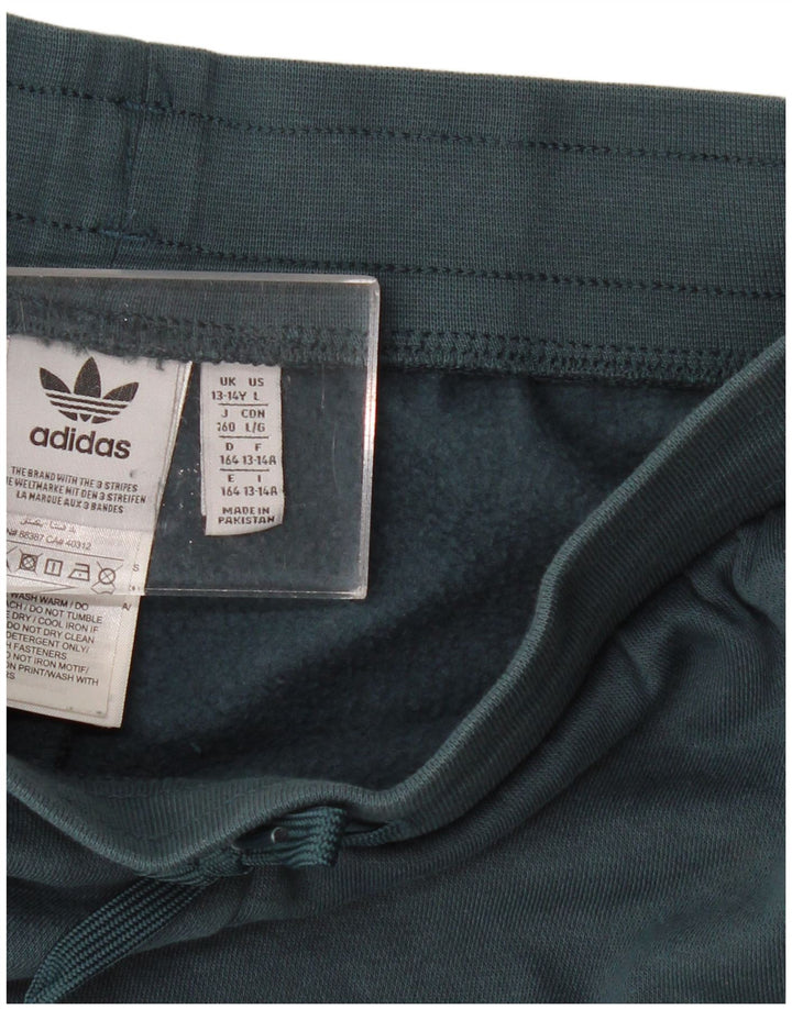 Pantaloni scurți sport pentru băieți ADIDAS 13-14 ani Poliester verde