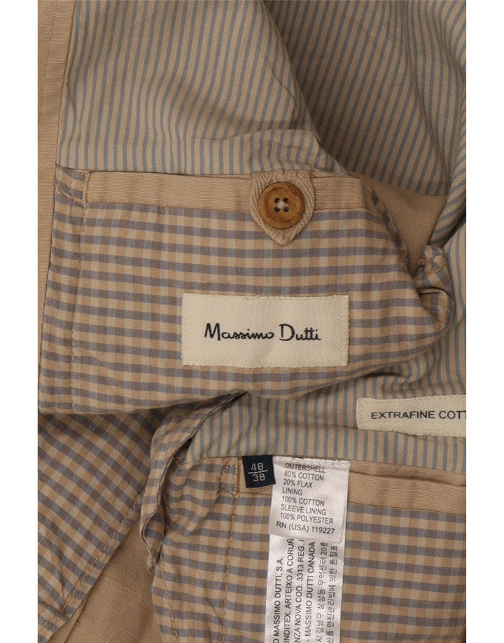 Massimo Dutti Jachetă pentru bărbați cu 2 nasturi EU 48 Bumbac Bej Mediu