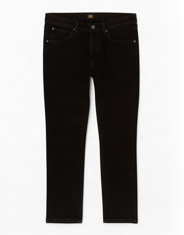 Lee Womens Luke Slim Cropped Jeans W34 L24 Black Cotton