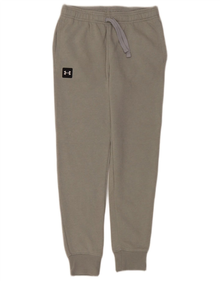 Pantaloni de trening Under Armour Băieți Joggeri 9-10 Ani Bumbac Gri Mediu