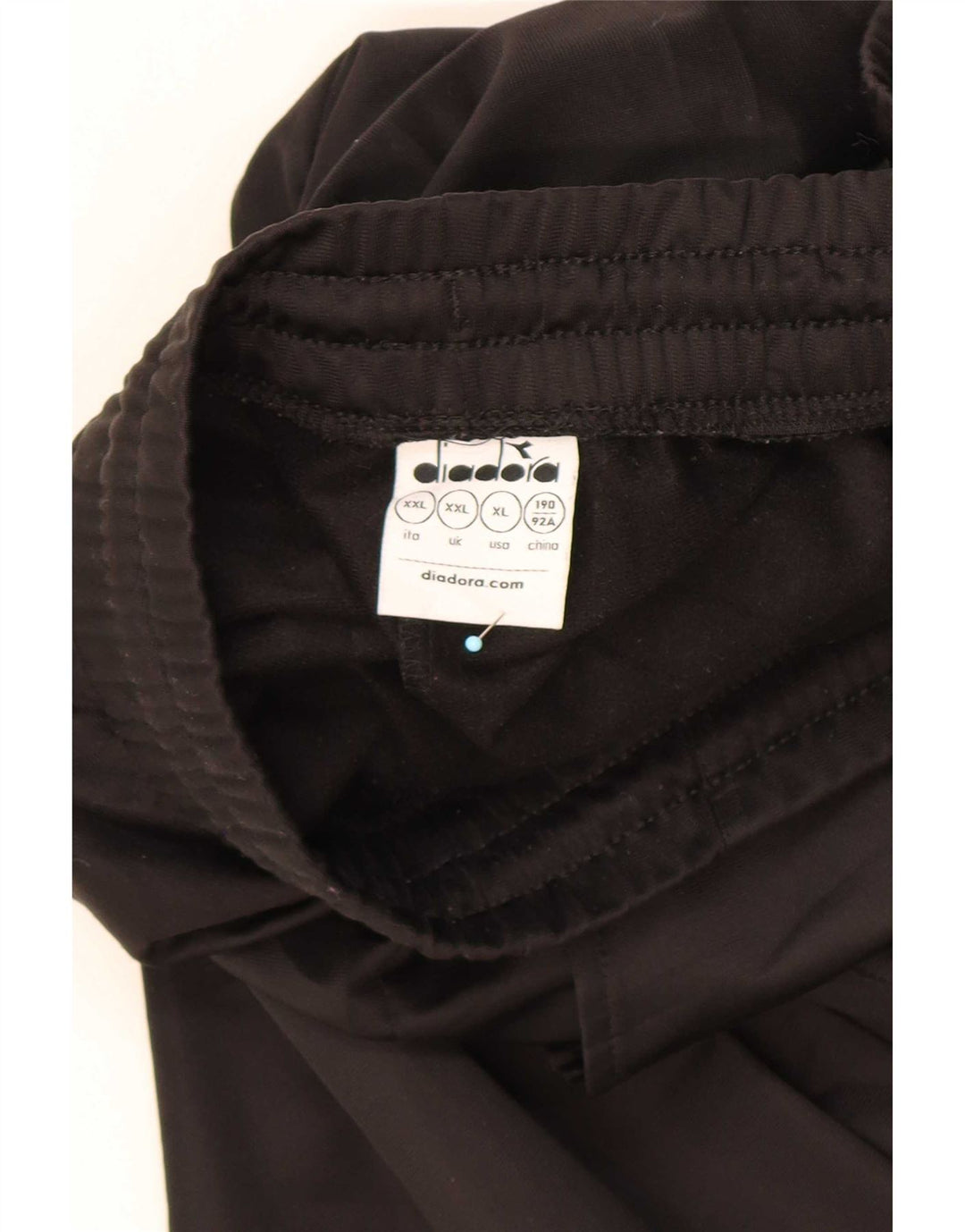 Pantaloni de trening Diadora pentru bărbați, 2XL, poliester negru