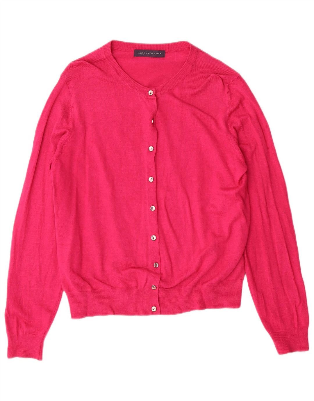 Pulover cardigan pentru femei Marks & Spencer UK 14 Medium Pink Viscose Classic