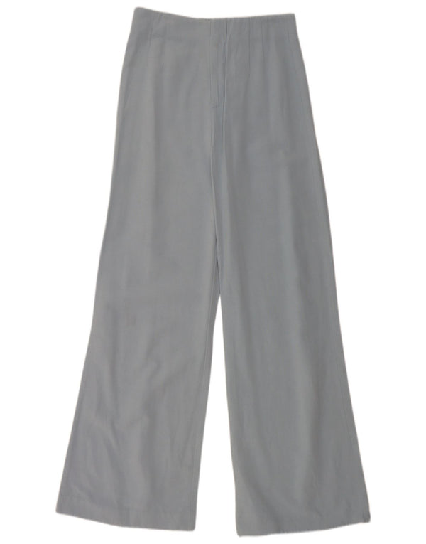 Pantaloni casual pentru femei cu picioare largi Zara Mici L26 L31 Albastru