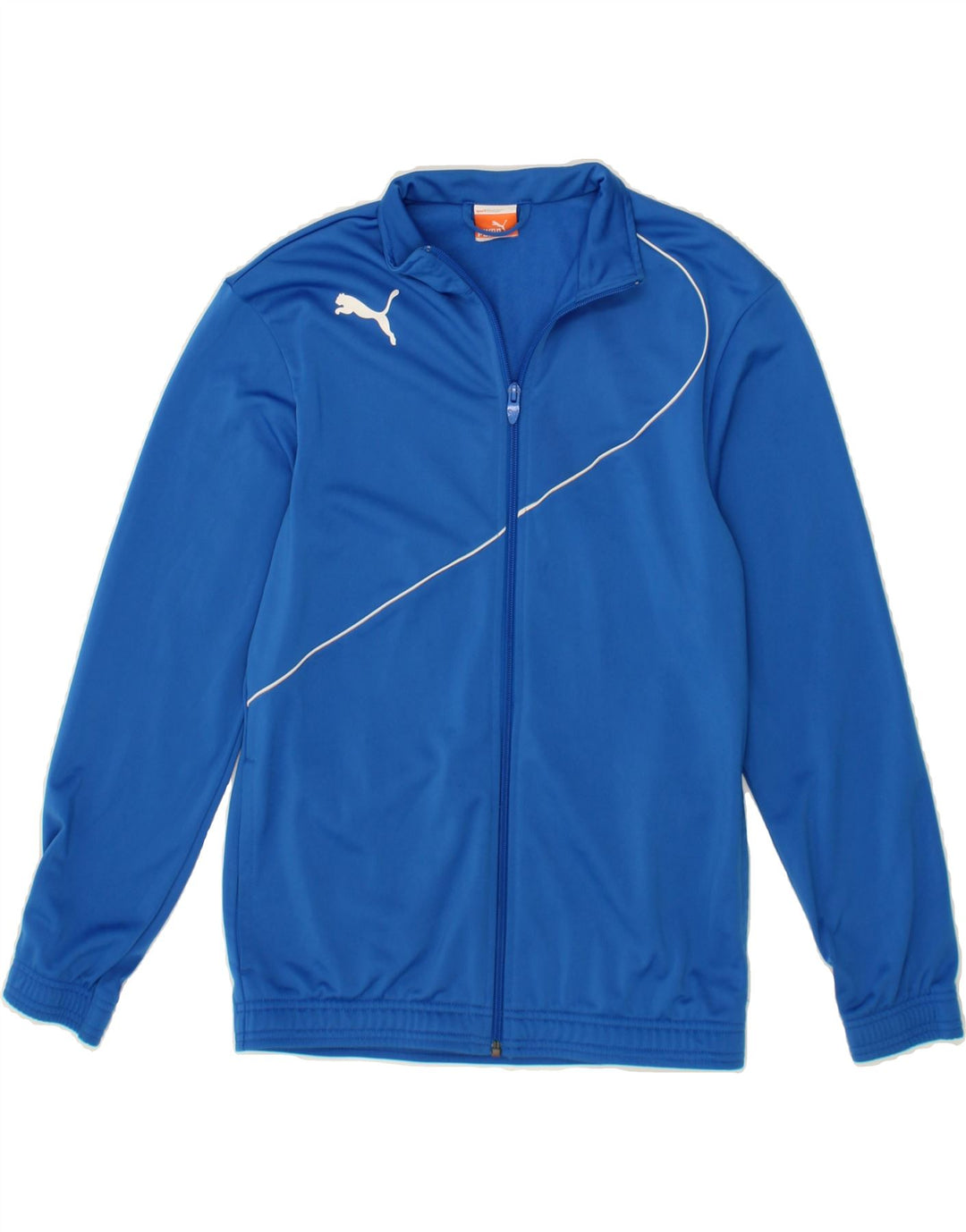 PUMA Boys Tracksuit Top Jacket 13-14 Years Blue Polyester Vintage Puma and Second-Hand Puma from Messina Hembry 