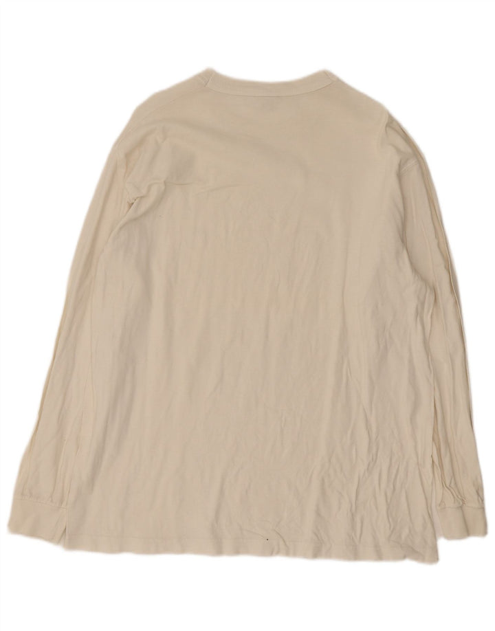 Top pentru bărbați Levi's cu mânecă lungă, mare, alb, din bumbac