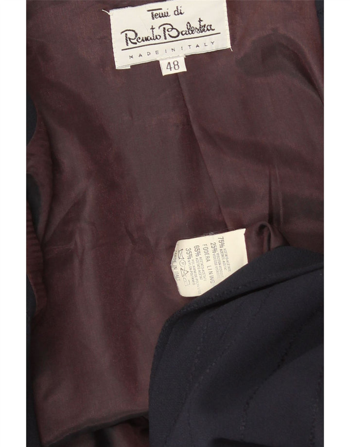 Sacou blazer pentru femei Renato Balestra cu 3 nasturi IT 48 XL Acetat bleumarin