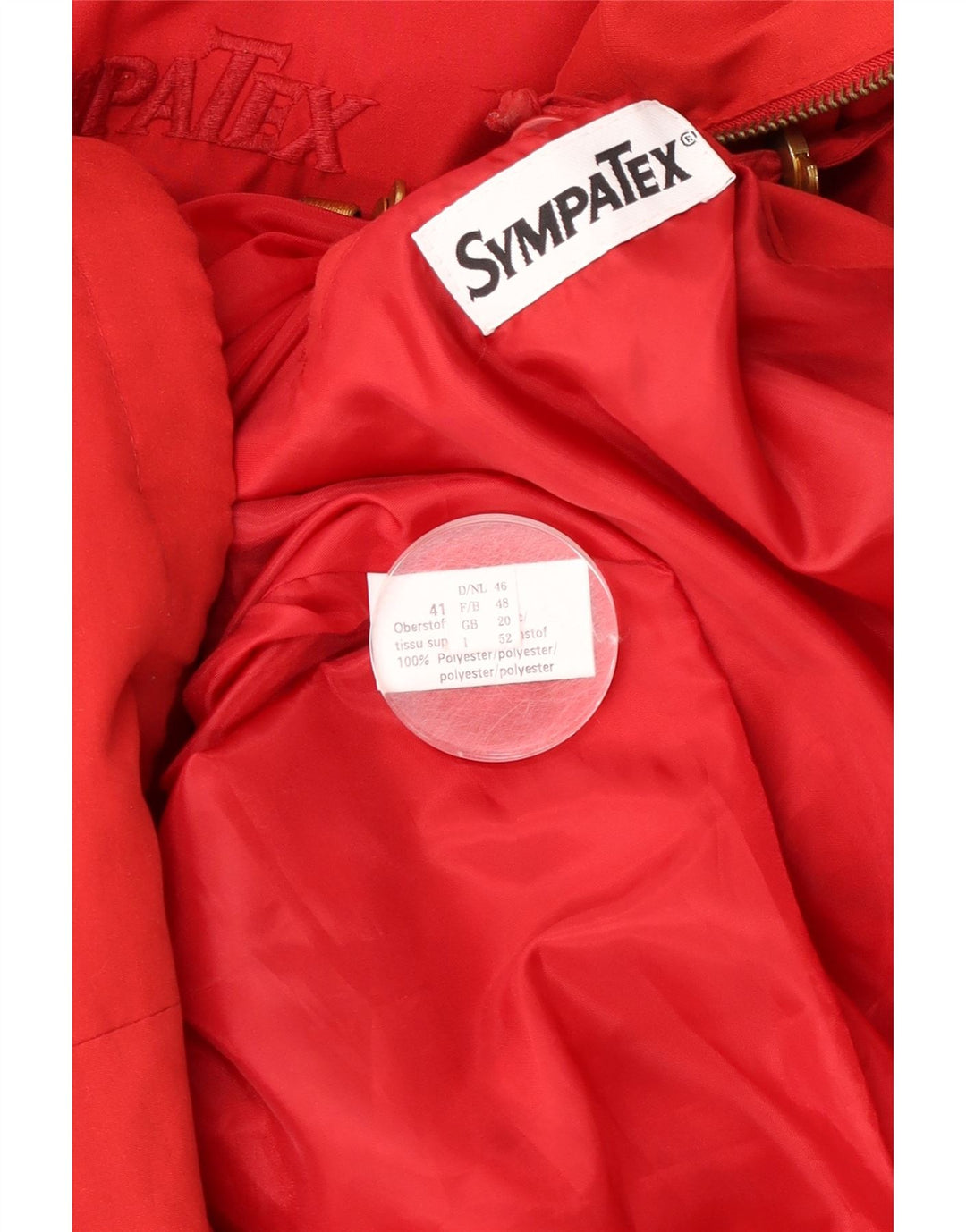 Sympatex haină supradimensionată cu glugă pentru femei UK 20 2XL poliester roșu