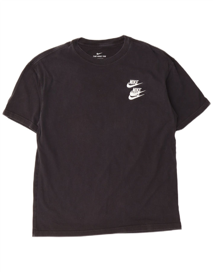 Tricou grafic Nike pentru bărbați Top mediu negru bumbac