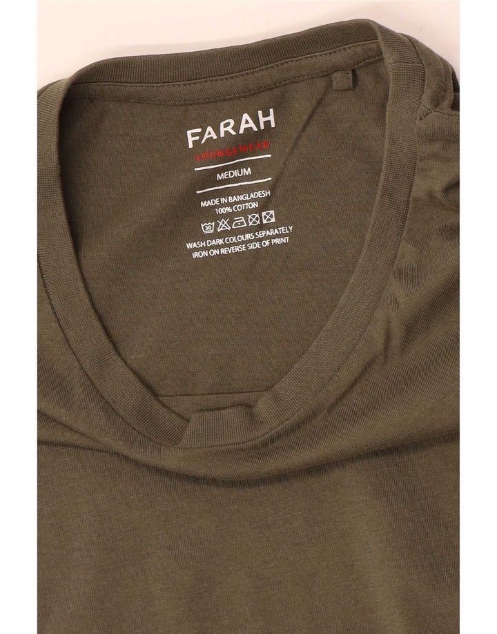 Tricou Farah Bărbați Top Mediu Kaki Bumbac