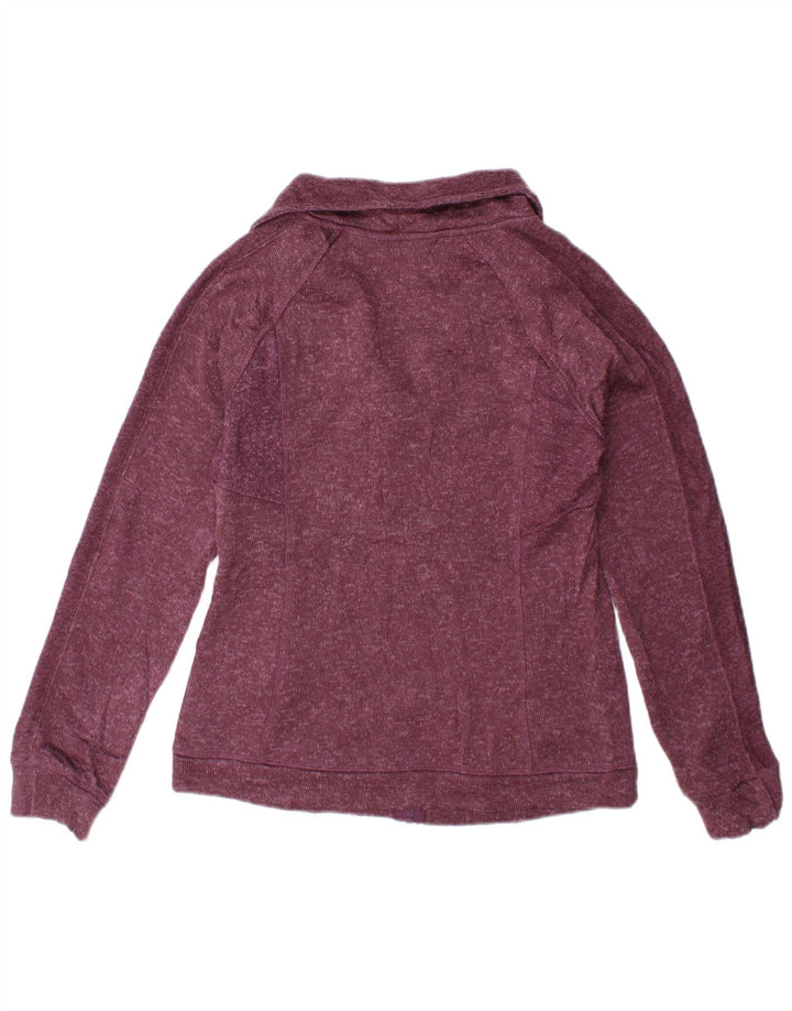 Jachetă de top pentru trening Fila pentru femei UK 10 Small Burgundy Flecked Poliester