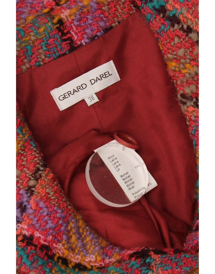 Gerard Darel Jachetă Blazer pentru Damă cu 3 Nasturi IT 38 XS Lână Roz Check