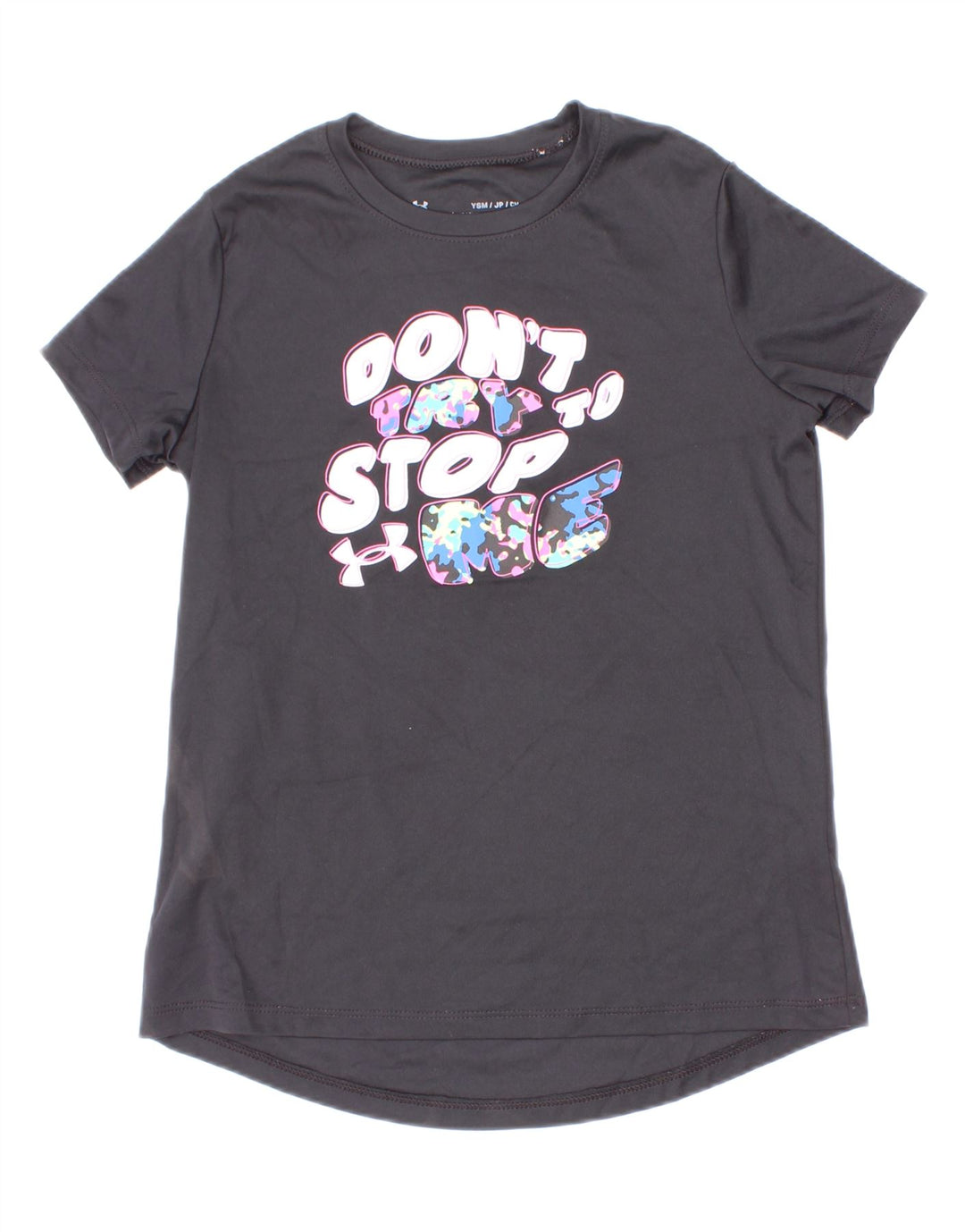Tricou grafic Under Armour pentru băieți Top 7-8 ani Poliester gri mic