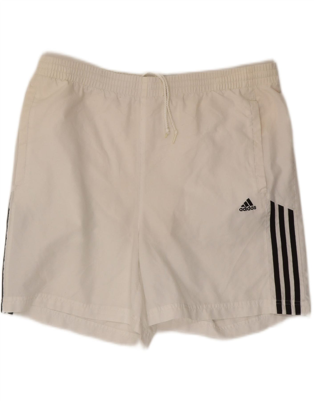 ADIDAS Mens Sport Shorts Large  White Polyester Vintage Adidas and Second-Hand Adidas from Messina Hembry 