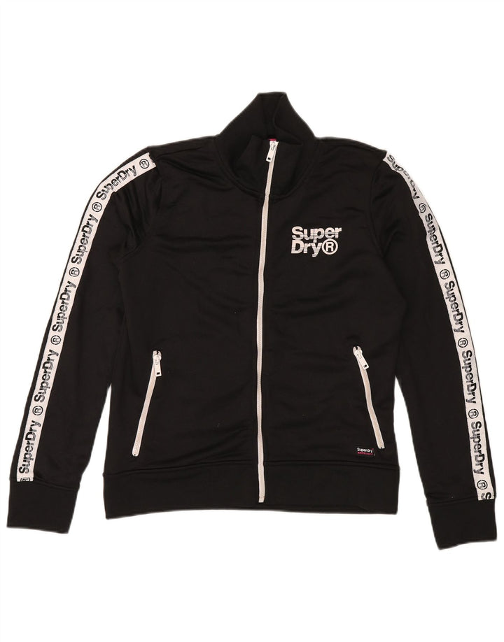 SUPERDRY Jachetă de trening pentru femei UK 14 Medium Black Colorblock