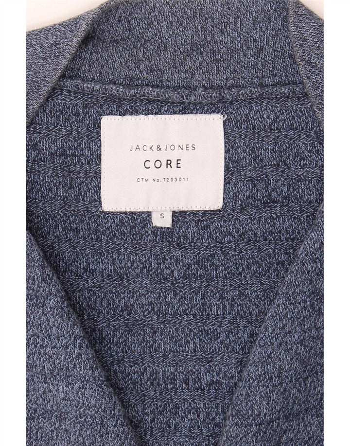Pulover cardigan pentru bărbați Jack & Jones, cu dungi mici, bleumarin
