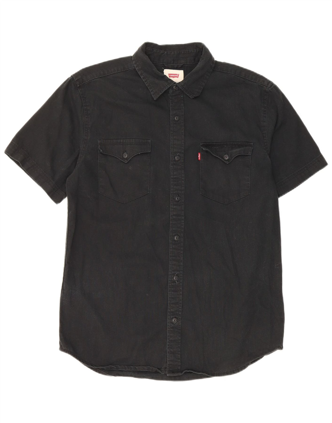 Cămașă cu mânecă scurtă Levi's pentru bărbați, bumbac negru mic