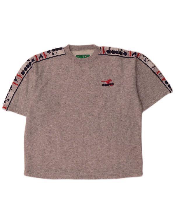 Tricou grafic Diadora pentru bărbați Top Medium Gri