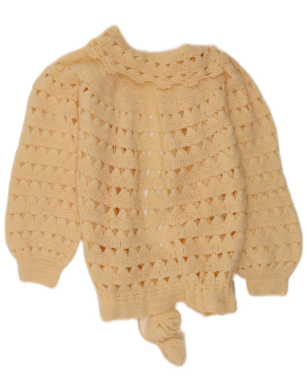 Pulover Cardigan Vintage pentru Damă UK 12 Medium Beige