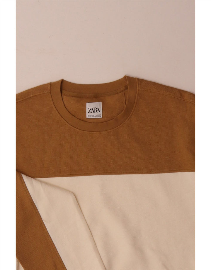 Pulover pentru bărbați Zara Pulover mare, multicolor, color block, bumbac