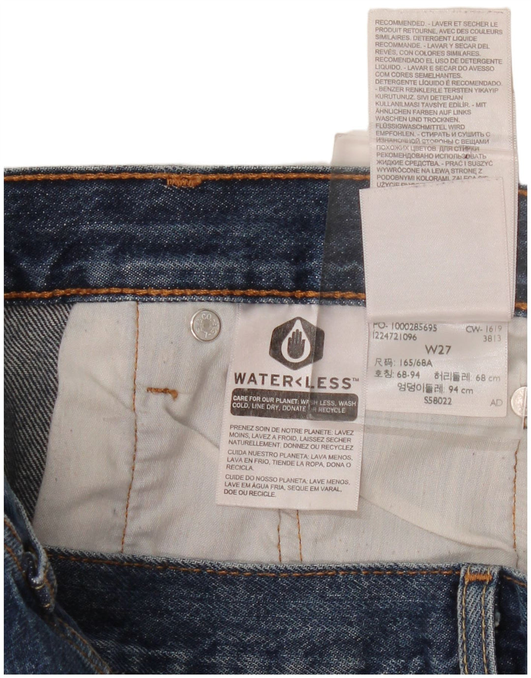 Pantaloni scurți Levi's pentru femei 501 distressed din denim W27 mici, bumbac bleumarin