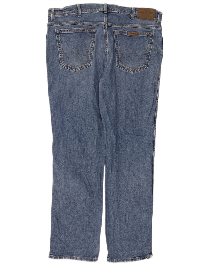 Blugi drepti Wrangler pentru bărbați, cu ajustare normală, W40 L34, bumbac albastru