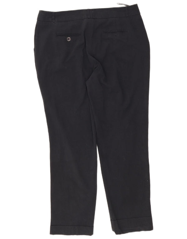 M&Co Pantaloni chino conici pentru femei UK 16 Large W38 L30 Poliester negru