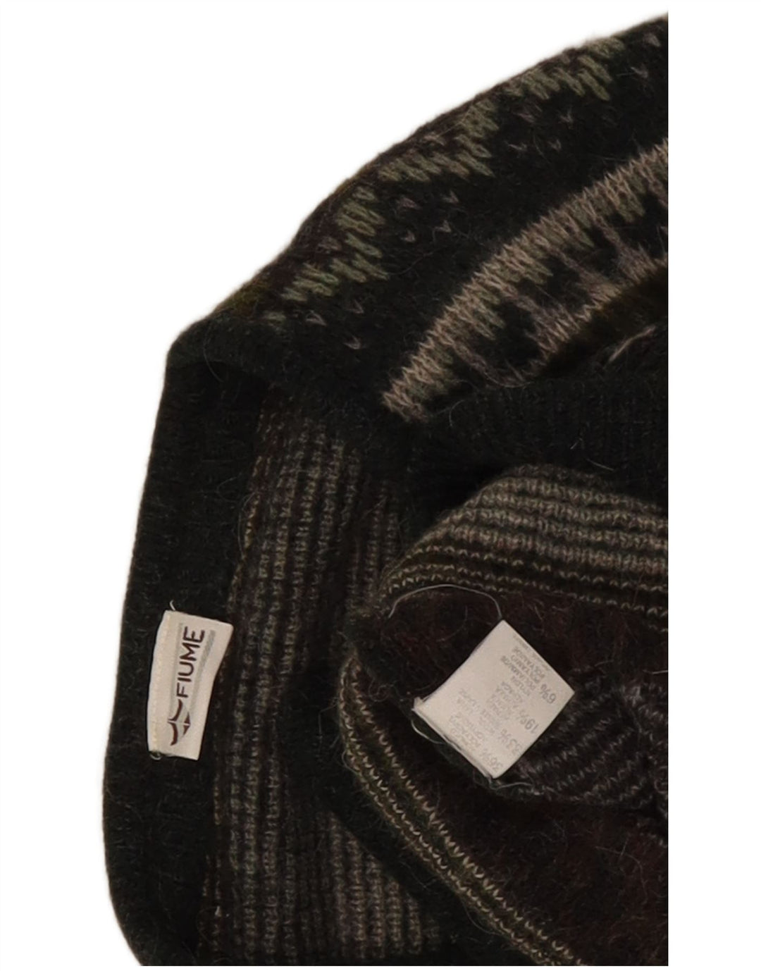 Cardigan pentru bărbați Fiume Pulover mare, gri Fair Isle Acrilic