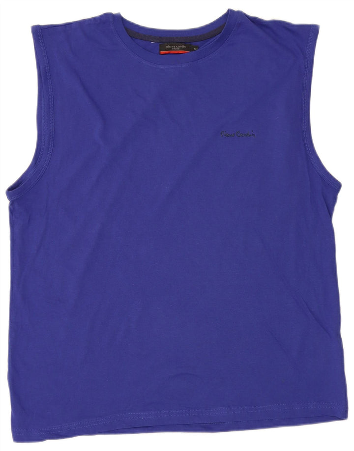 Pierre Cardin Bărbați Vest Vest Top 2XL Bumbac Albastru