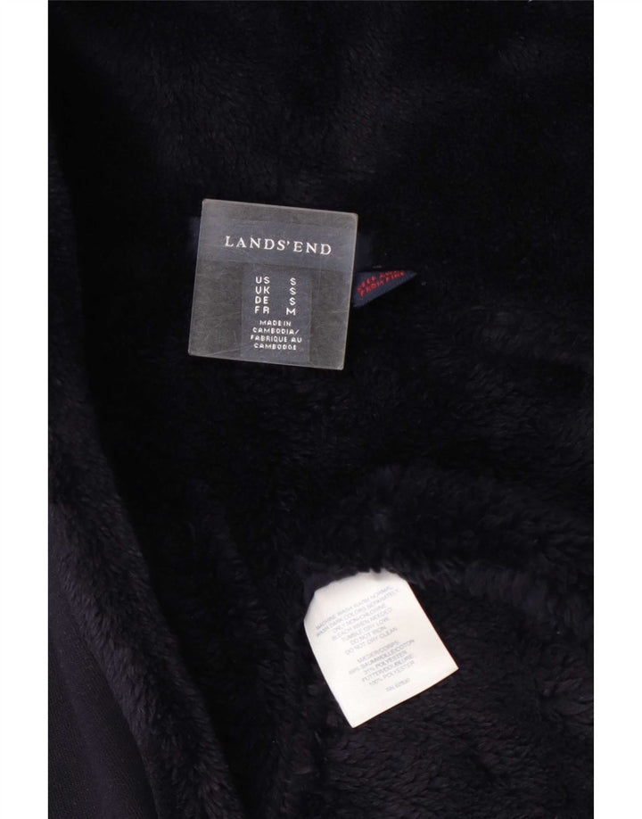 Pardesiu Sherpa supradimensionat pentru femei Lands End UK 10 Mic bleumarin
