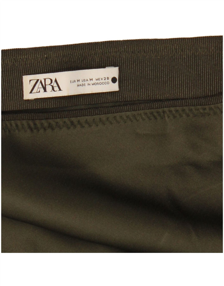Fusta Maxi Taie Înaltă Femei Zara Mediu W28 Kaki