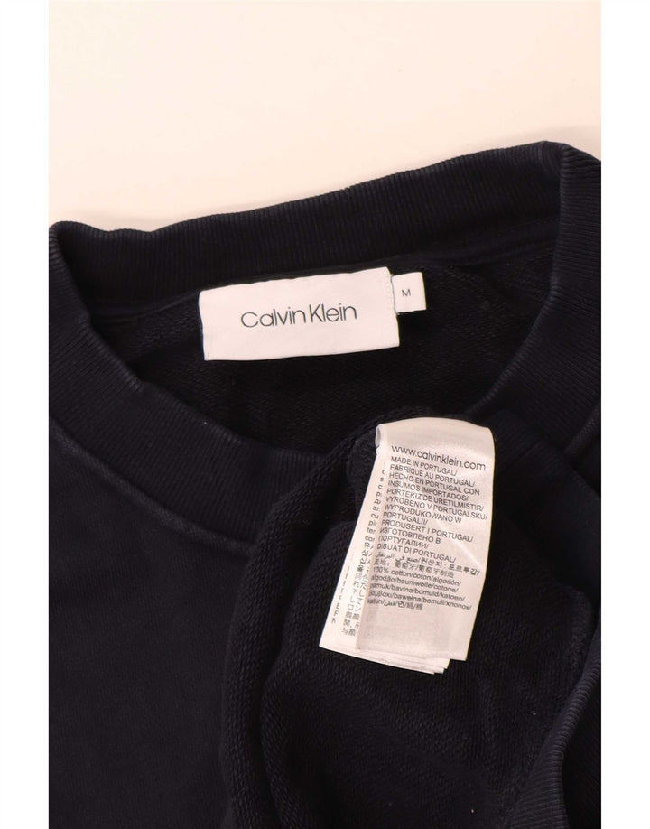 Hanorac grafic Calvin Klein pentru bărbați Pulover mediu albastru bleumarin, bloc de culoare