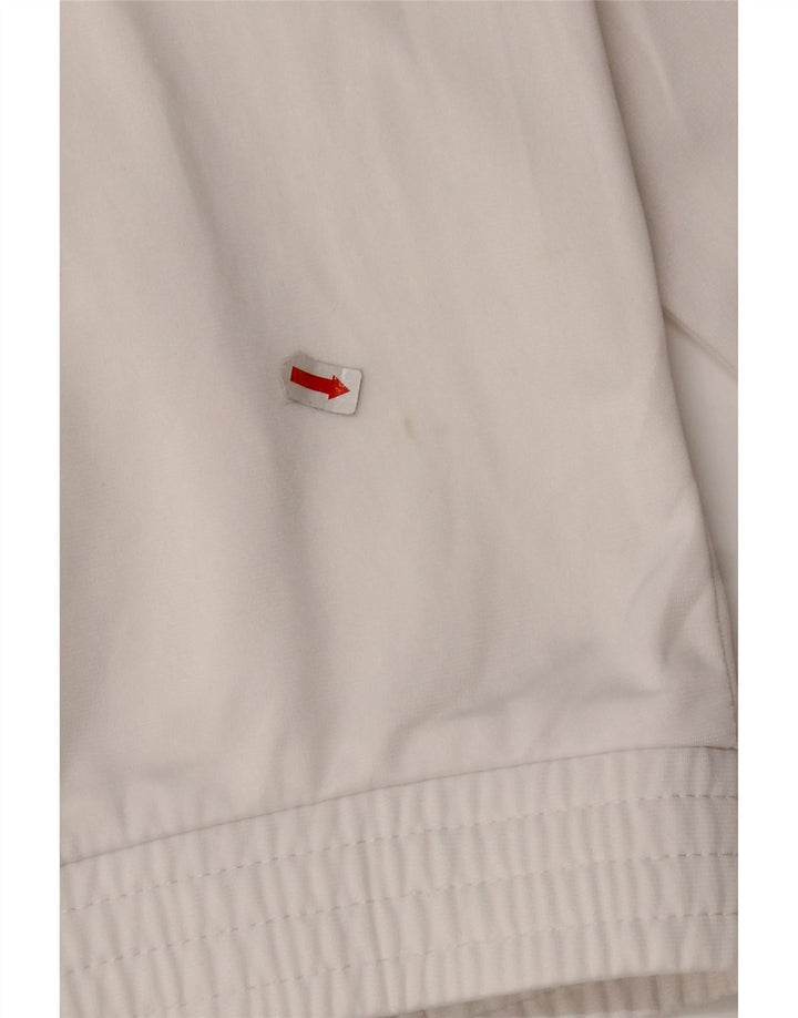 Jachetă de top pentru trening grafic ASICS pentru bărbați, alb mediu, poliester bloc de culoare