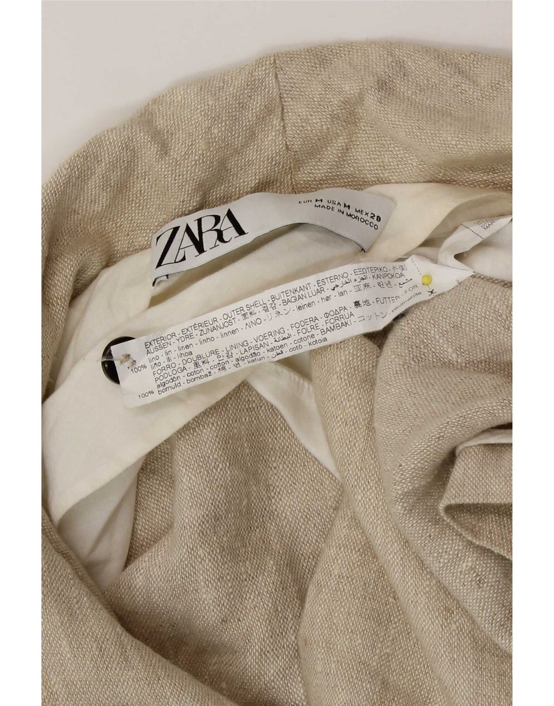 Jachetă Blazer pentru Damă Zara UK 14 Medium Bej In