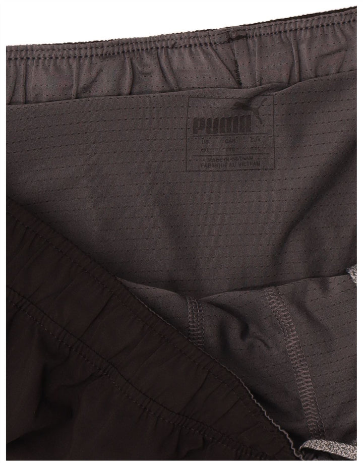 Pantaloni scurți sport grafic Puma pentru bărbați 2XL, poliester negru