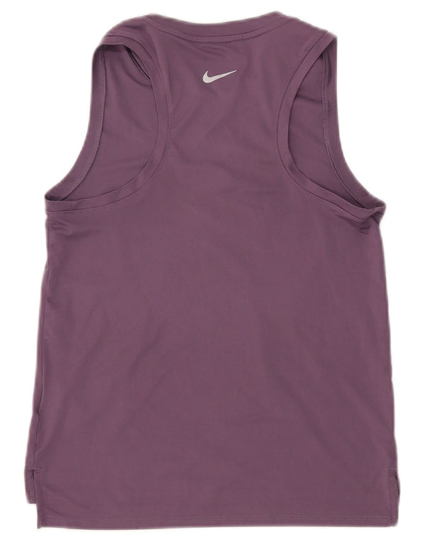 Top cu vestă grafică NIKE Dri Fit pentru femei UK 6 XS Poliester violet