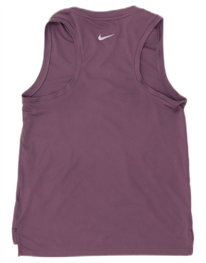 Top cu vestă grafică NIKE Dri Fit pentru femei UK 6 XS Poliester violet